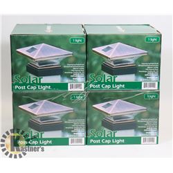 LOT OF 4 NEW SOLAR POWER POST CAPS