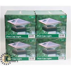 LOT OF 4 NEW SOLAR POWER POST CAPS