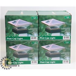 LOT OF 4 NEW SOLAR POWER POST CAPS