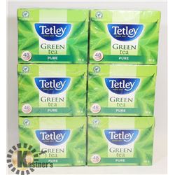 6 BOXES TETLEY GREEN TEA