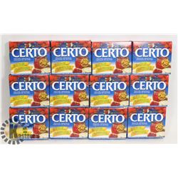 LOT OF 12 CERTO PECTIN CRYSTALS