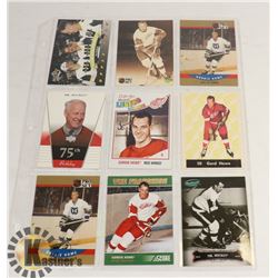 LOT OF ASSORTED GORDIE HOWE HOCKEY CARDS INCL
