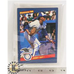 JIMMY KEY TORONTO BLUE JAYS AUTOGRAPHED OVERSIZED
