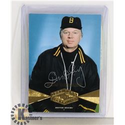 DON CHERRY AUTOGRAPHED BOSTON BRUINS CARD.