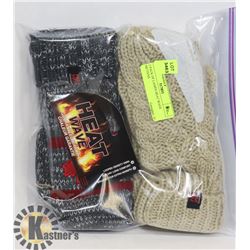 2 PACK OF LADIES HEAT WAVE MITTENS