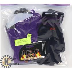 2 PACK OF LADIES HEAT WAVE GLOVES