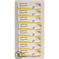 LOT OF 8 BOXES OF SANDWICH BAGS-100 BAGS EACH