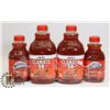 Image 1 : LOT OF 4 BOTTLES OF MOTTS CLAMATO EXTRA SPICY