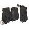 Image 1 : 3 PAIRS LEATHER GLOVES-SZ LADIES XL, MEN MED