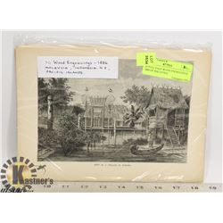 30 FULL PAGE WOOD ENGRAVINGS 1886 OF MALAYSIA,