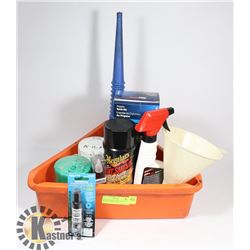 OIL/ANTIFREEZE DRAIN PAN WITH FILTERS, FUNNELS, NE