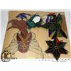 Image 1 : LOT OF ASSORTED STAINED GLASS HANGINGS