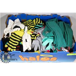 BOX WITH ASSORTED GLOVES AND MORE