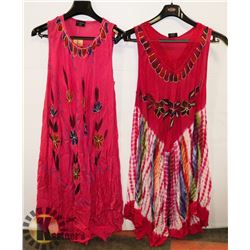 LOT OF 2 LADIES ONE SIZE SUMMER DRESSES
