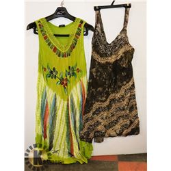 LOT OF 2 LADIES ONE SIZE SUMMER DRESSES