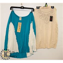 2 LADIES SHIRTS SZ SM/MED