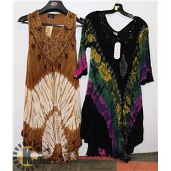 2 LADIES ONE SIZE DRESSES