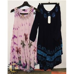 LOT OF 2 LADIES ONE SIZE DRESSES