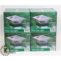 LOT OF 4 NEW SOLAR POWER POST CAPS