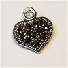 Image 1 : SILVER MARCASITE CUBIC ZIRCONIA  PENDANT