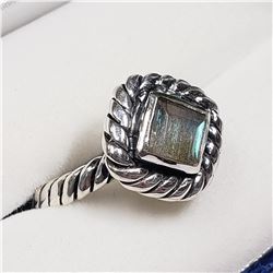 SILVER LABRADORITE  RING