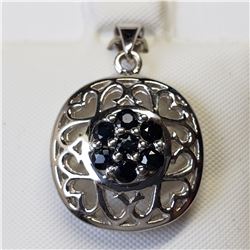 SILVER SAPPHIRE  PENDANT