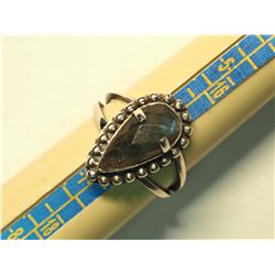 SILVER LABRADORITE  RING