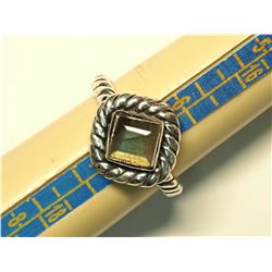 SILVER LABRADORITE  RING