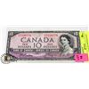 Image 1 : 1954 CANADIAN $10 DEVILS FACE BILL.