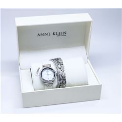NEW ANNE KLEIN CERAMIC WATCH & BRACELET SET