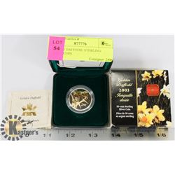 2003 GOLDEN DAFFODIL STERLING SILVER 50 CENT COIN