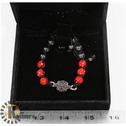 HARLEY DAVIDSON ADJUSTABLE BRACELET WITH RED