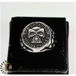HARLEY DAVIDSON SKULL & FLAME DESIGN MENS RING