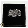 Image 1 : SILVER TONED HARLEY DAVIDSON LOGO MENS RING