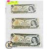 Image 1 : LOT OF THREE 1937 CANADIAN BANK NOTES.