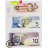 Image 1 : LOT OF 3 CANADIAN BANK NOTES - 1986 TWO DOLLAR,