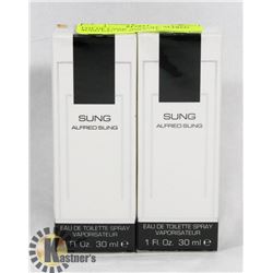 LOT OF 2 SUNG BY: ALFRED SUNG EAU DE TOILETTE 30ML