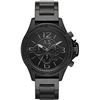 Image 1 : NEW ARMANI EXCHANGE BLACK METAL DIAL TRIPLE CHRONO
