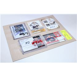 LOT OF GAME WORN JERSEY HOCKEY CARDS INCL ALES