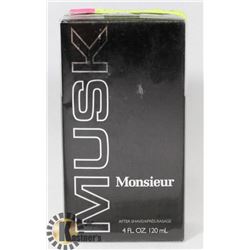 MUSK MONSIEUR AFTER SHAVE 120ML.