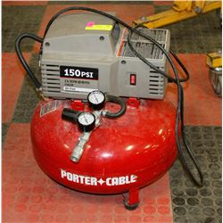 PORTERCABLE 6 GALLON AIR COMPRESSOR, 150PSI, OIL
