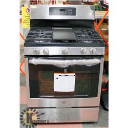 GE GAS SELF CLEANING RANGE, 30"X28"X47.5".
