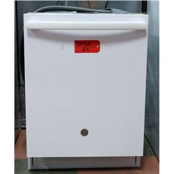 GE WHITE DISHWASHER WITH TOP CONTROLS,