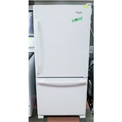 WHITE WHIRLPOOL FRIDGE WITH BOTTOM FREEZER,