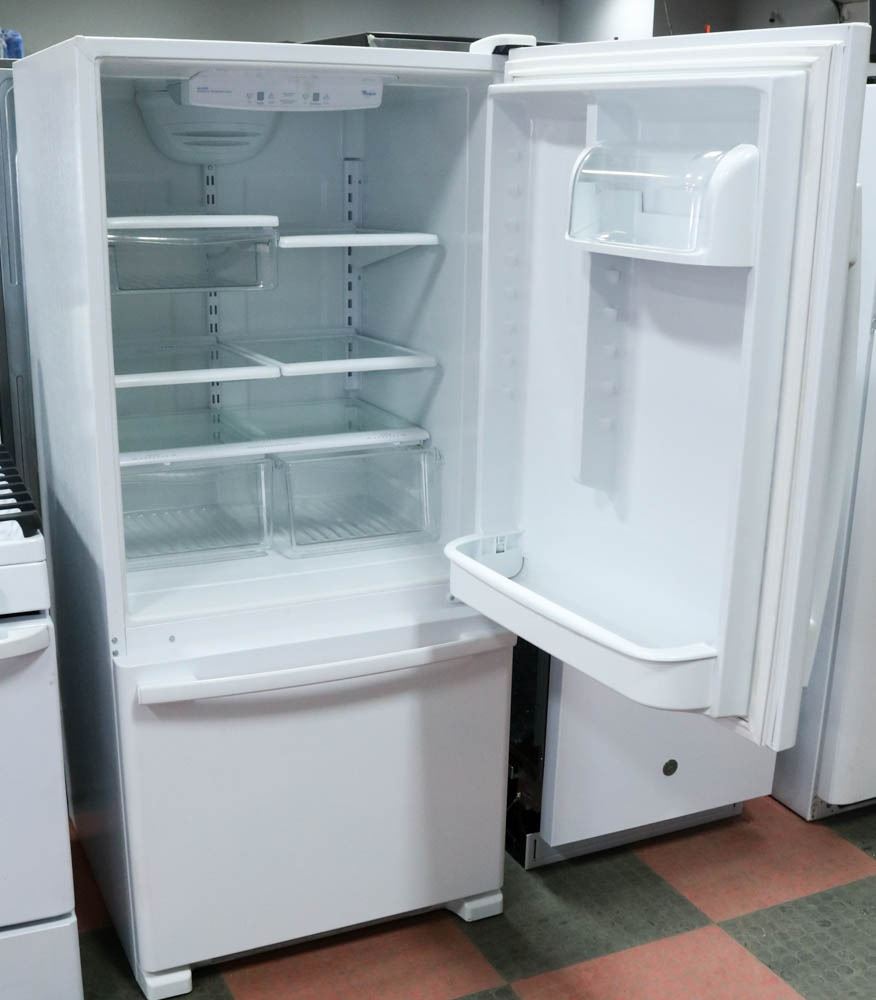 WHITE WHIRLPOOL FRIDGE WITH BOTTOM FREEZER, Kastner Auctions