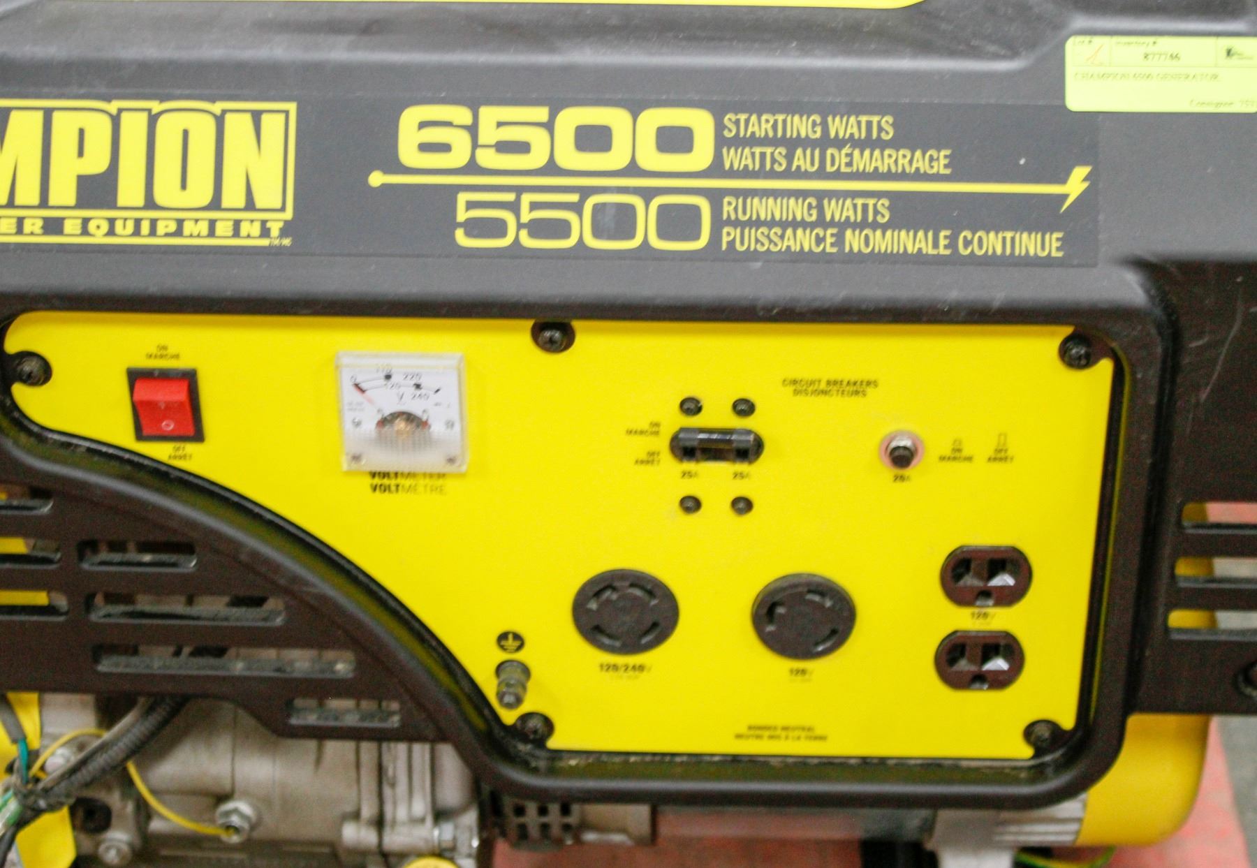 CHAMPION 6500 GENERATOR.