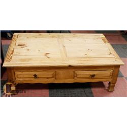 SANTA FE PINE COFFEE TABLE WITH 2 DRAWERS