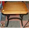 Image 1 : WOOD & CAST METAL BASE END TABLE