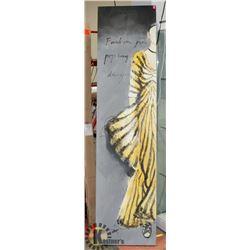 LARGE 6' CANVAS LADY PICTURE
