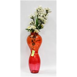 LARGE SPANISH GLASS VASE.